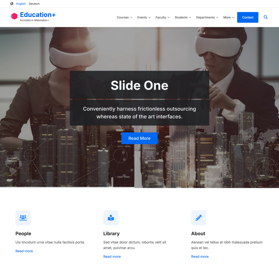 home page